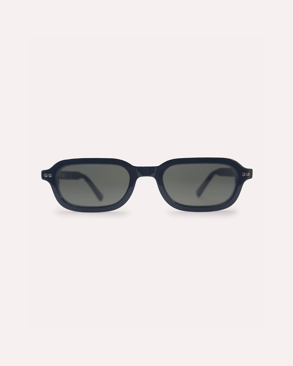 Plein Air Eyewear Cassatt sunglasses, black acetate frame with black lenses, front view