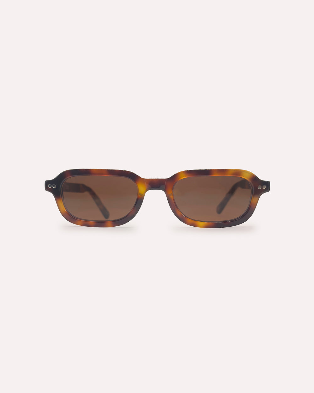 Plein Air Eyewear Cassatt sunglasses, Havana tortoise acetate frame with brown lenses, front view